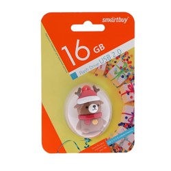 Флешка Smartbuy Wild series, 16 Гб, USB2.0, "Медведь", чт до 25 Мб/с, зап до 15 Мб/с - фото 51372976