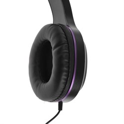 Комплект наушников Hoco W24, проводные, накладные + вакуумные, проводные, фиолетовые - фото 51373180