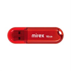 Флешка Mirex CANDY RED, 16 Гб ,USB2.0, чт до 25 Мб/с, зап до 15 Мб/с, красная - фото 51373363