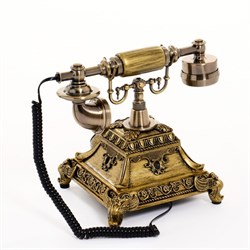 Ретро-телефон «Амес», громкая связь, 18×24×25 см, позолота - фото 51373466