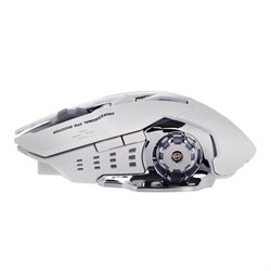 Мышь Luazon MB-2.7, игровая, беспроводная, оптическая, 800-2400 dpi, 500 мАч, подсветка, USB, белая - фото 51373547