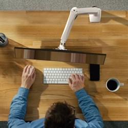 Кронштейн ONKRON G80, для монитора, до 8 кг, белый - фото 51373587