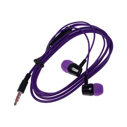 Наушники Krutoff HF-J69, вакуумные, микрофон, 106 дБ, 16 Ом, 3.5 мм, 1 м, фиолетовые - фото 51373835