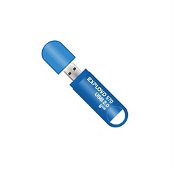 Флешка Exployd 570, 8 Гб, USB2.0, чт до 15 Мб/с, зап до 8 Мб/с, синяя - фото 51373925