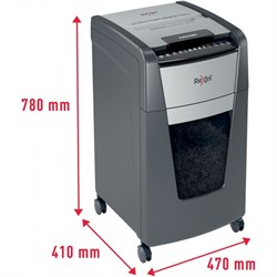 Шредер Rexel Optimum AutoFeed 300M, фрагменты 2х15мм, 300 листов, скрепки, скобы, пл.карты - фото 51374263