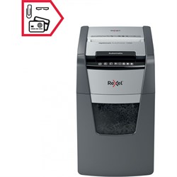 Шредер Rexel Optimum AutoFeed 130X, фрагменты 4х28мм,130 листов, скрепки, скобы, пл.карты - фото 51374313