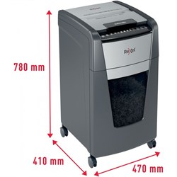 Шредер Rexel Optimum AutoFeed 300X, фрагменты 5х25мм, 300 листов, скрепки, скобы,пл.карты - фото 51374360