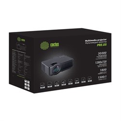 Проектор Cactus CS-PRE.05WT.WXGA, 1800лм, 1280x720, 1500:1, ресурс лампы:30000ч, USB, HDMI - фото 51374448