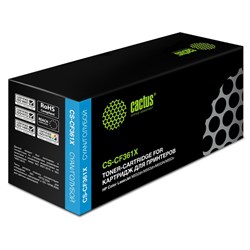 Картридж Cactus CS-CF361X CF361X, для HP CLJ M552dn/M553dn, 9500 страниц, цвет голубой - фото 51375525