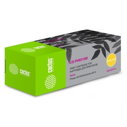Картридж Cactus CS-PH6510M 106R03486, для Xerox Phaser 6510DN/WC 6515DN, 2400 страниц, цвет пурпурный - фото 51375637