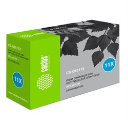 Картридж Cactus CS-Q6511X Q6511X, для HP LJ 2410/2420/2420DN/2430, 12000 страниц, цвет чёрный - фото 51375681