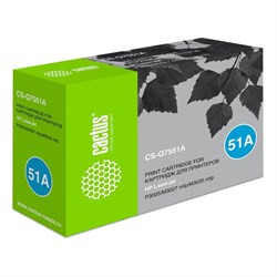 Картридж Cactus CS-Q7551A Q7551A, для HP LJ P3005/M3027/M3035, 6500 страниц, цвет чёрный - фото 51375682