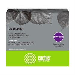 Картридж Cactus CSDK11204 DK11204, для Brother QL500/QL550/QL700/QL800, цвет чёрный - фото 51376208