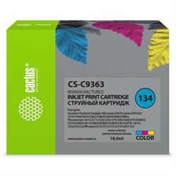 Картридж Cactus CS-C9363 №134, для HP DJ 460/5740/5743/5793/5940/5943/6540, многоцветный - фото 51376287