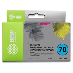 Картридж Cactus CS-C9390 №70 светло-голубой, для HP DJ Z3100, 130 мл, цвет голубой - фото 51376291