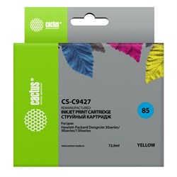 Картридж Cactus CS-C9427 №85, для HP DJ 30/130, 72 мл, цвет жёлтый - фото 51376298