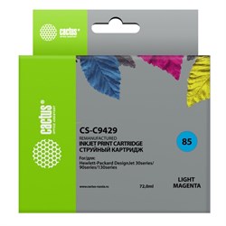 Картридж струйный Cactus CS-C9429 №85 светло-пурпурный, для HP DJ 30/130, 72 мл, цвет пурпурный - фото 51376302