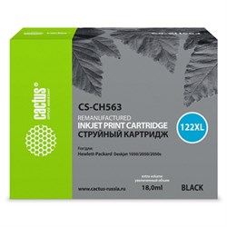 Картридж струйный Cactus CS-CH563 №122XL, для HP DJ 1050/2050/2050s, 18 мл, цвет чёрный - фото 51376327