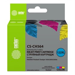 Картридж Cactus CS-CH564 №122XL, для HP DJ 1050/2050/2050s, 18 мл, многоцветный - фото 51376328