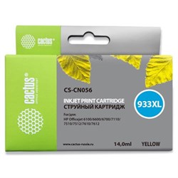 Картридж Cactus CS-CN056 №933XL, для HP DJ 6600, 14 мл, цвет жёлтый - фото 51376347