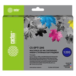 Картридж Cactus CS-EPT1295 T1295, для Epson SO B42/BX305/BX305F/BX320, 45 мл, многоцветный - фото 51376384