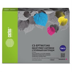 Картридж Cactus CS-EPT907340 T9073, для Epson WF-6090DW/WF-6590DWF Pro, 120 мл, цвет пурпурный - фото 51376412
