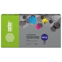 Картридж Cactus CS-EPT973200 T9732, для Epson WF-C869RD3TWFC/WF-C869RDTWF, 330 мл, цвет голубой - фото 51376437