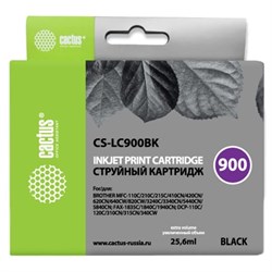 Картридж Cactus CS-LC900BK, для Brother DCP-110/115/120/MFC-210/215/FAX-1840, 25,6 мл, цвет чёрны - фото 51376464