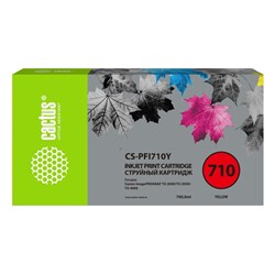 Картридж Cactus CS-PFI710Y, для Canon imagePROGRAF TX-2000/TX-3000/TX-4000, 700 мл, цвет жёлтый - фото 51376490