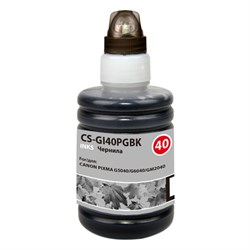 Чернила Cactus CS-GI40PGBK, для Canon Pixma G5040/G6040/GM2040, 140мл, чёрные - фото 51376939