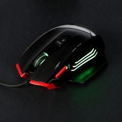 Мышь Smartbuy RUSH Stratos, игровая, проводная, 3200 dpi, USB, подсветка, чёрная - фото 51377388