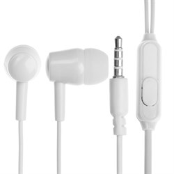 Наушники Exployd EX-HP-1124, вакуумные, микрофон, 102 дБ, 32 Ом, 3.5 мм, 1.2 м, белые - фото 51377477