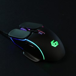 Мышь Gembird MG-820, проводная, игровая, 7 кнопок, подсветка, 3200 dpi, USB, чёрная - фото 51377648