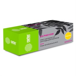 Картридж Cactus CS-PH6510XM 106R03694, для Xerox Phaser 6510/WC6515, 4300стр, пурпурный - фото 51377788