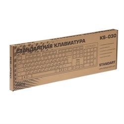 Клавиатура Dialog KS-030U BLACK-RED Standart, проводная, мембранная,104 клавиши, USB, чёрная - фото 51377817