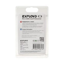 Карта памяти Exployd MicroSD, 4 Гб, SDHC, класс 10, с адаптером SD - фото 51378082