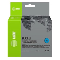 Картридж Cactus CS-C4844 №10, для HP BIJ 1000/1100/1200/2200/2300/2600/2800, 72мл, чёрный - фото 51378768