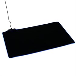 Коврик для мыши, 60х35х0.3 см, с подсветкой RGB, USB, черный - фото 51378947