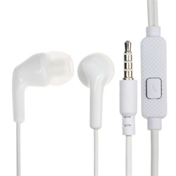 Наушники Smartbuy Model X, вакуумные, микрофон, 105 дБ, 16 Ом, 3.5мм, 1.05 м, белые - фото 51379001