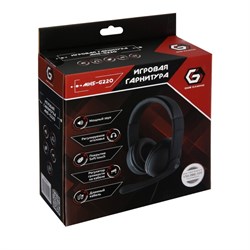 Гарнитура игровая Gembird MHS-G220, черный, soft touch, регулировка громкости, кабель 2м - фото 51380119