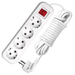 Удлинитель UNIVersal 9631991 4х5м, 13А, IP20, ПВС 3х1 - фото 51380147