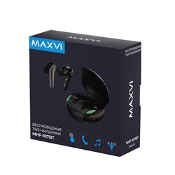Наушники Maxvi MHF-107BT, вакуумные, игровые, сенсорное управление, 30/300 мАч, черные - фото 51380414