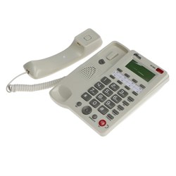 Проводной телефон Ritmix RT-550, дисплей, телефонная книга, однокнопочный набор, AUX, белый - фото 51380598