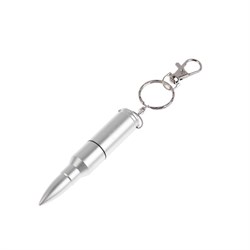 Флешка E 296 S "патрон" , 16 ГБ, USB2.0, чт до 25 Мб/с, зап до 15 Мб/с, серебристый - фото 51380855