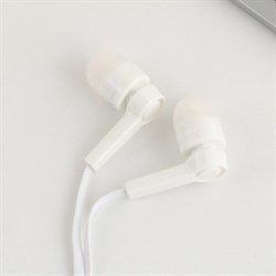 Наушники проводные вакуумные, белые, с микрофоном, 1.2 м - фото 51380887