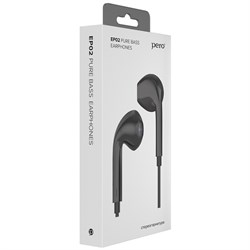 Наушники PERO EP02, вкладыши, микрофон, 110 дБ, 32 Ом, 3.5 mm, 1.2 м, черные - фото 51380994