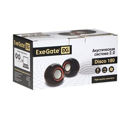 Компьютерные колонки ExeGate Disco 180, 2х3 Вт, USB, черные - фото 51381369