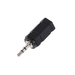 Переходник REXANT, 2.5 мм (m) - 3.5 мм (f), стерео, пластик, черный - фото 51381691