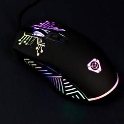 Мышь Saibot MX-3, игровая, проводная, 7 кнопок, 7200 dpi, USB, подсветка, чёрная - фото 51382774