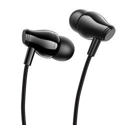 Наушники Borofone BM61 Wanderer, вакуумные, микрофон, Jack 3.5 мм, кабель 1 м, чёрные - фото 51382850